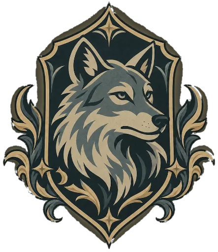 Blason de la maison Brumelune — le loup